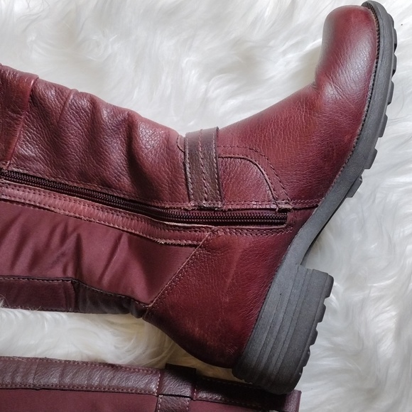 Earth Origins Penelope brown leather boots sz 7W. - Picture 5 of 15